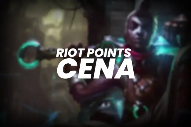 Postać z gry League of Legends z napisem "RIOT POINTS CENA".