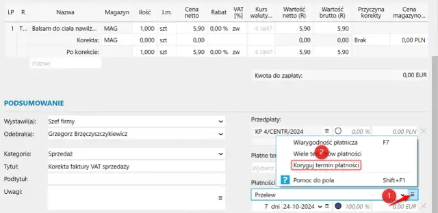 Jak skorygować datę sprzedaży na fakturze i uniknąć problemów