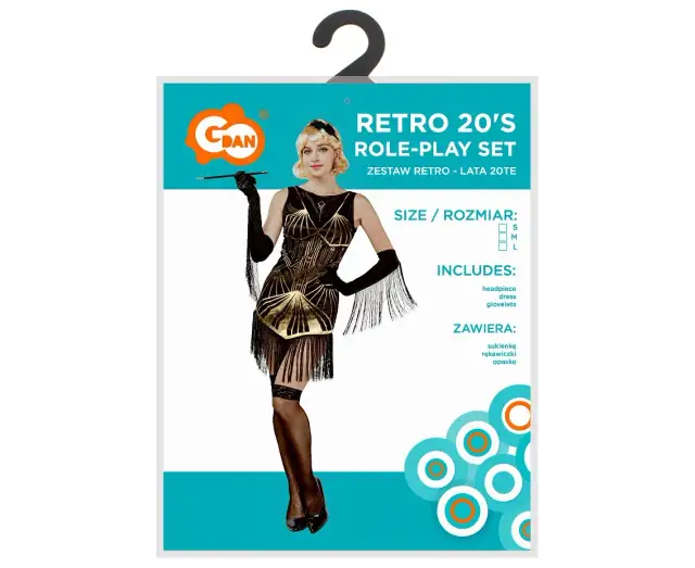 Stylowe stroje retro lata 20 na imprezy tematyczne i bal karnawałowy