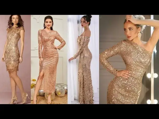 Con que combinar un vestido dorado para lucir espectacular en cualquier ocasión
