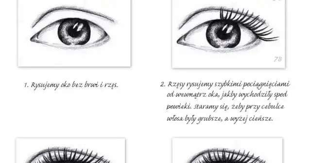 Jak narysować rzęsy krok po kroku? Realizm dla początkujących