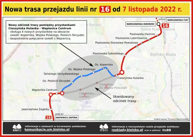 Rozkład jazdy linii 3 Bielsko-Biała: Trasa, bilety, śledzenie na żywo