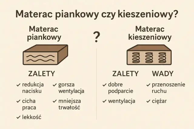 Piankowy vs kieszeniowy: Który materac wybrać? Porównaj i zdecyduj!