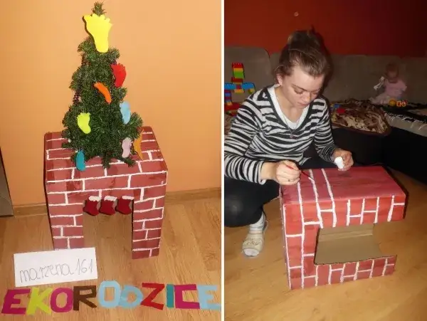 Jak zrobić kominek z kartonu - łatwy sposób na świąteczną dekorację
