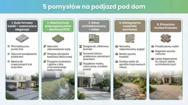 Jaki materiał na podjazd? Porównaj koszty, trwałość i estetykę