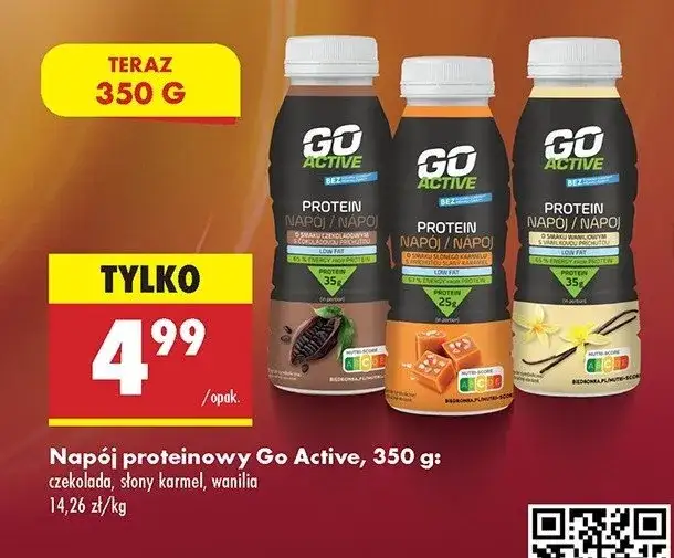 Napoje białkowe Biedronka: Go Active Skład, ceny i co wybrać?