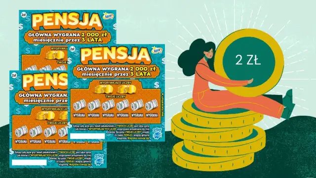 Zdrapka "Pensja" – główna wygrana 2000 zł miesięcznie przez 3 lata! Jak wygrać? Zdobądź swoją szansę na miesięczną pensję!