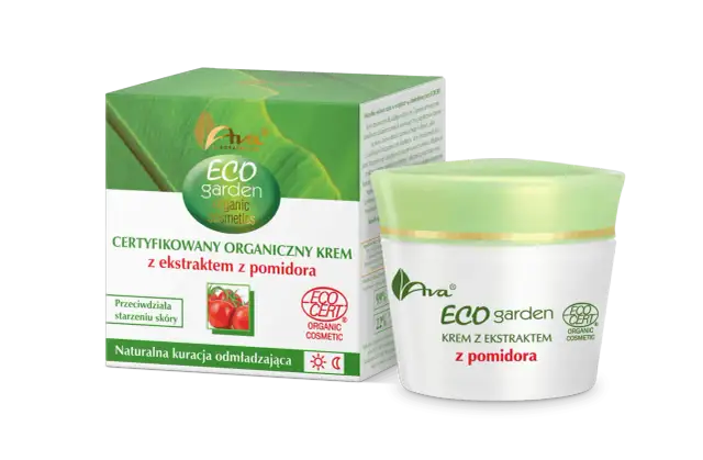 Ava Laboratorium Eco Garden, certyfikowany organiczny krem na dzień z ekstraktem z pomidora. Naturalna kuracja odmładzająca.