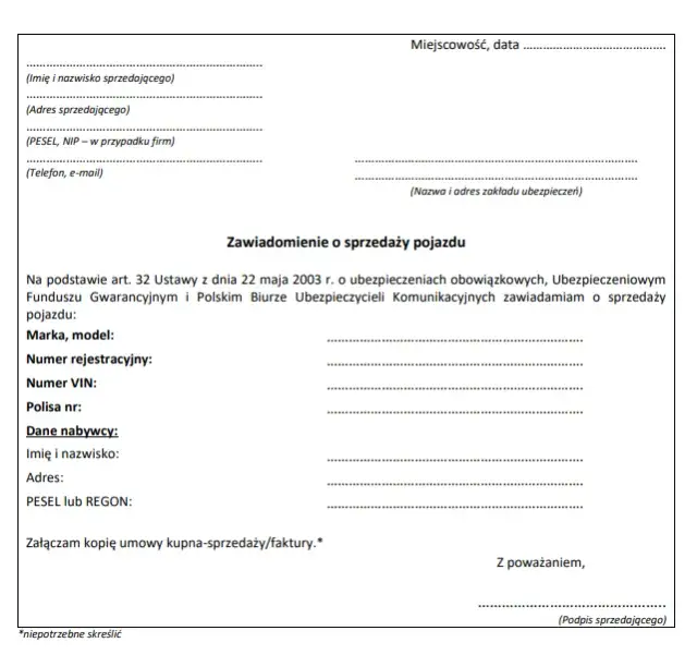 Zgłoszenie sprzedaży auta: terminy w Wydziale Komunikacji i u ubezpieczyciela