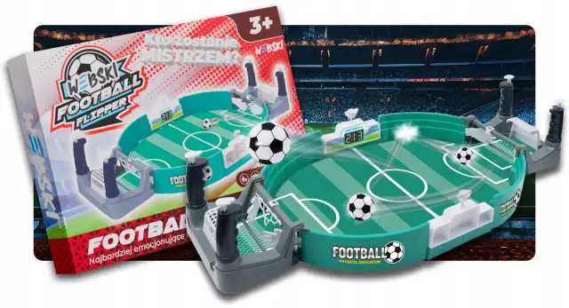 Piłkarski flipper - idealna zabawa co dla fana piłki nożnej. Emocjonująca rozgrywka na miniaturowym boisku.