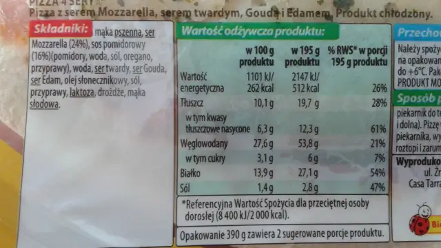 Ile kalorii ma pizza Guseppe 4 sery? Zaskakujące fakty o kaloriach