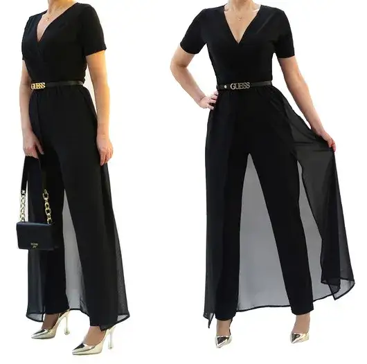 Elegancki kombinezon z trenem – wybór idealny na każdą wyjątkową okazję