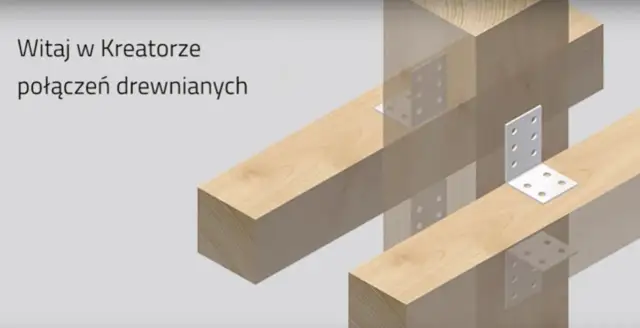 Kreator połączeń drewnianych pokazuje, jak łączyć drewno konstrukcyjne za pomocą metalowych kątowników.