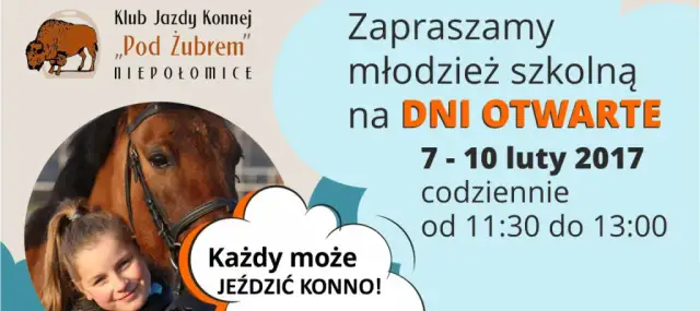 Klub Pod Żubrem Niepołomice: Cennik jazd konnych i pensjonatu