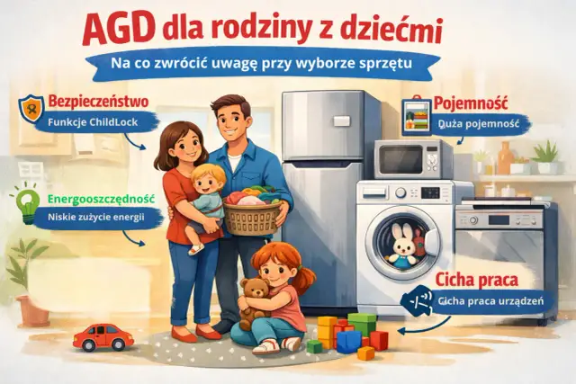 Rodzina wybiera AGD: pralka z funkcją ChildLock, energooszczędna, cicha praca. Zagadka o pralce dla rodziny z dziećmi.