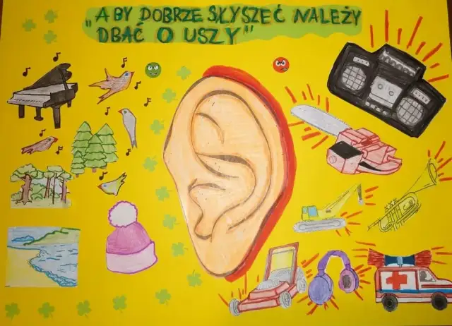 Jak chronić wzrok i słuch - ważne informacje na plakatach edukacyjnych