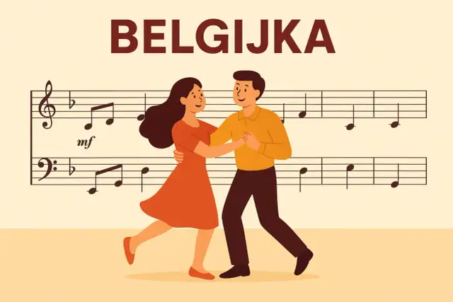 Para nauczyć się belgijki, wystarczy podążać za rytmem nut.