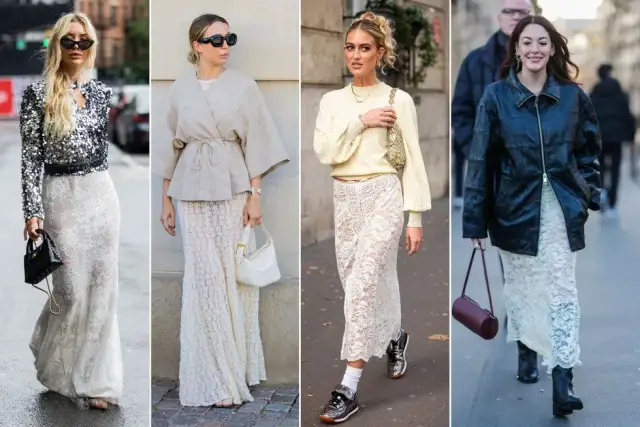 Koronkowa spódnica: stylizacje na co dzień, do pracy i na wesele