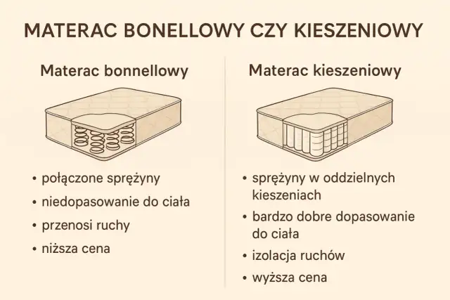 Materac bonelowy czy kieszeniowy - który wybór zapewni lepszy komfort?
