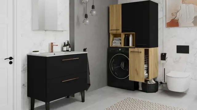 Czarne meble łazienkowe: osad, kamień? Sekrety czystości!