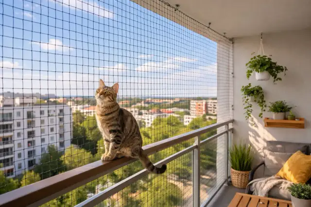 Balkon dla kota: Jak stworzyć bezpieczny raj? Poradnik DIY i inspiracje