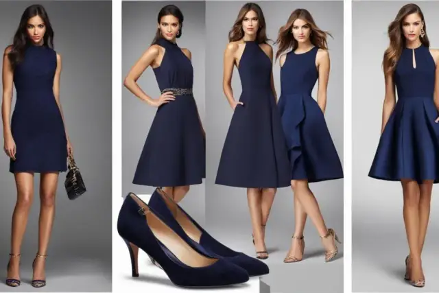 Jakie buty do granatowo-białej sukienki, aby uniknąć modowej wpadki?