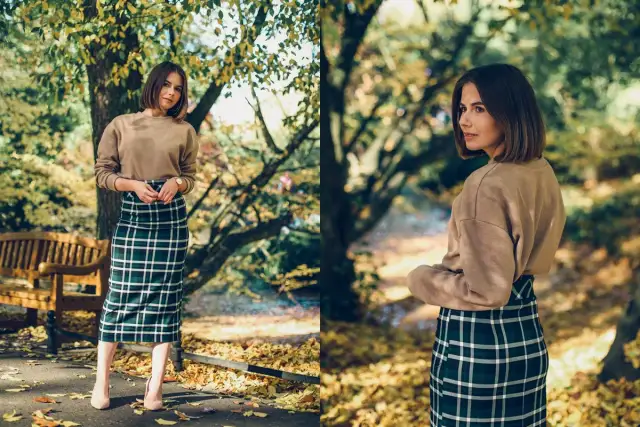 Ołówkowa spódnica w kratę: Stylizacje, porady, błędy do uniknięcia