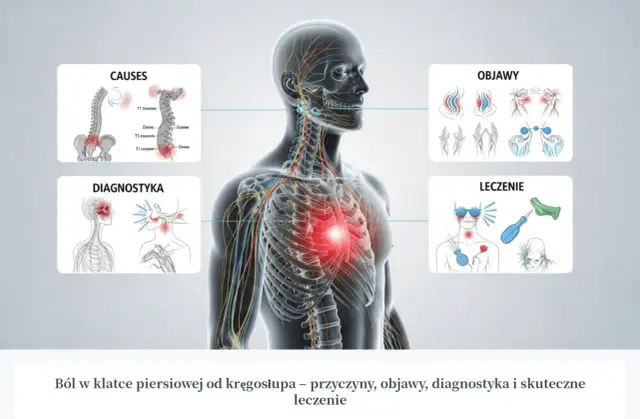 Ból w klatce piersiowej od kręgosłupa: jak odróżnić od zawału?