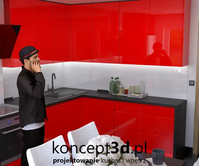 Jakie kolory ścian do czerwonej kuchni, aby uniknąć chaosu kolorystycznego?