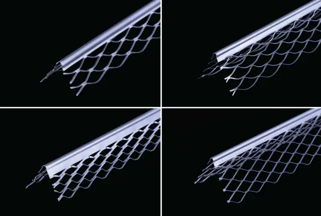 Listwa prowadząca do tynków, wykonana z metalowej siatki, zapewnia idealnie równe krawędzie.