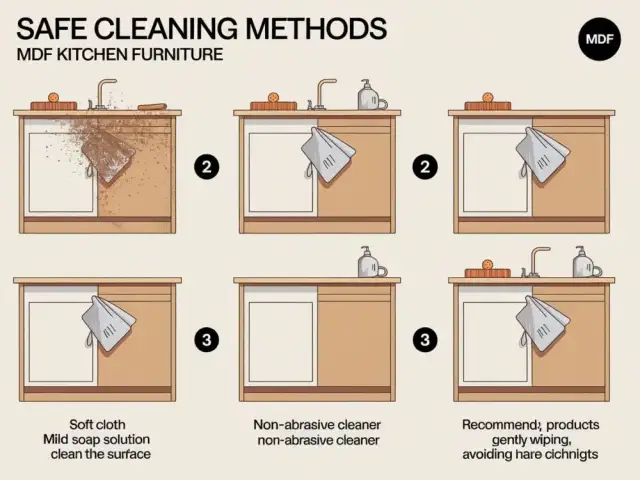 Jak skutecznie czyścić meble kuchenne z płyty MDF bez uszkodzeń