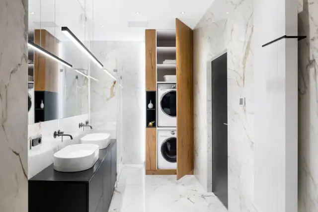 Pralka w małej łazience: Ukryj ją sprytnie! Porady eksperta