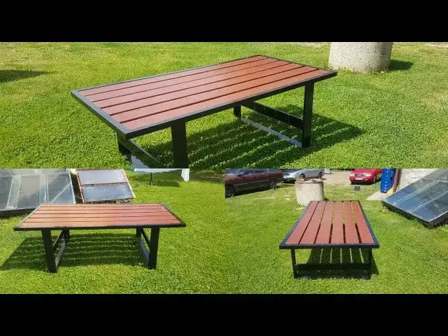 Stół ogrodowy DIY: Blat drewniany + nogi metalowe - Poradnik