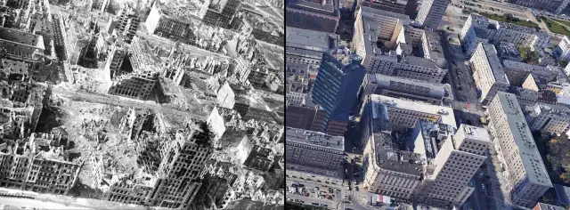 Warszawa po wojnie i dziś: Zdjęcia pokazujące niesamowite zmiany. Galeria