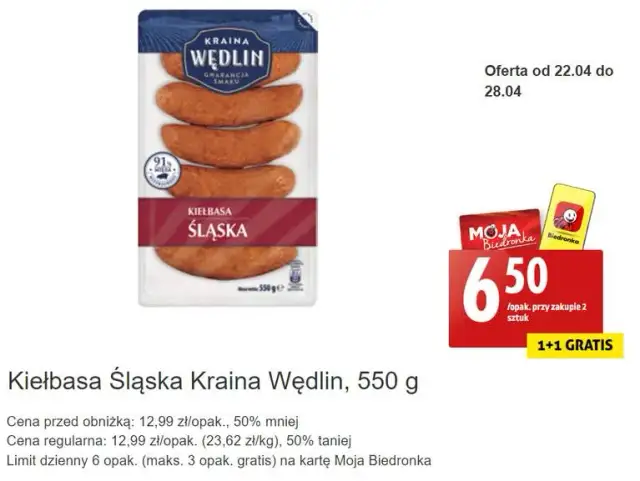 Kiełbasa śląska Biedronka cena - nie przepłacaj za zakupy!