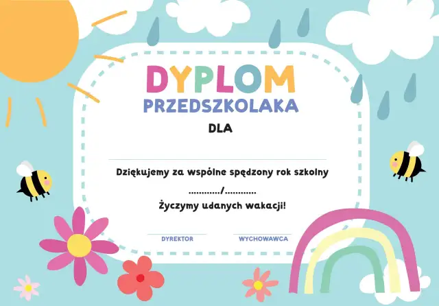 Jak wypisać dyplom dla przedszkolaka, aby był wyjątkowy i piękny