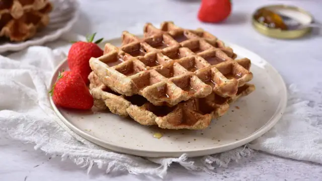 Zdrowe gofry z płatków owsianych i banana - prosty przepis