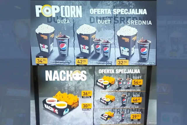 Ile kosztują nachosy w kinie Cinema City? Zaskakujące ceny!