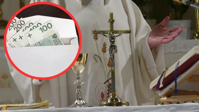 Koperta z pieniędzmi, symbolizująca co się daje na bierzmowanie jako świadek.