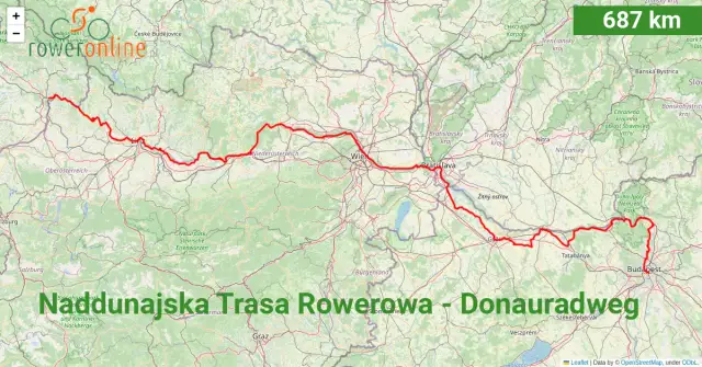 Najlepsza mapa Naddunajskiej Trasy Rowerowej - szczegóły i trasy