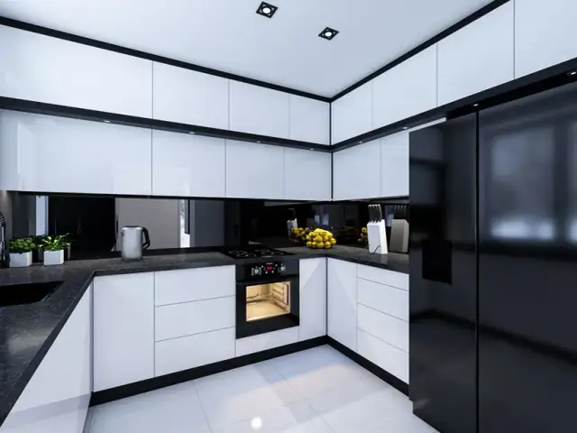 Jakie płytki wybrać do białej kuchni z czarnym blatem, aby zachwycały?