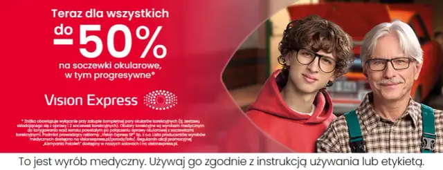 Vision Express ile lat tyle procent zniżki - zniżki, które zaskoczą każdego