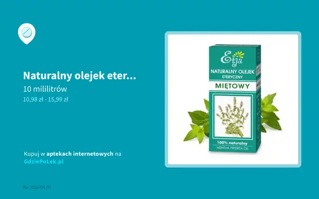 Butelka olejku miętowego z liśćmi mięty.