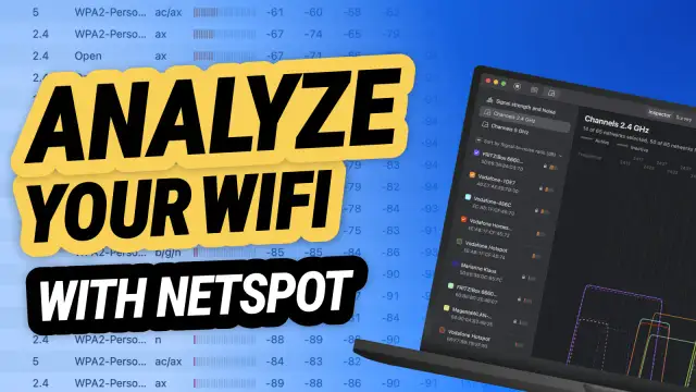 Analizuj swoje WiFi z NetSpot, darmowym programem do skanowania sieci. Zobacz siłę sygnału i kanały.