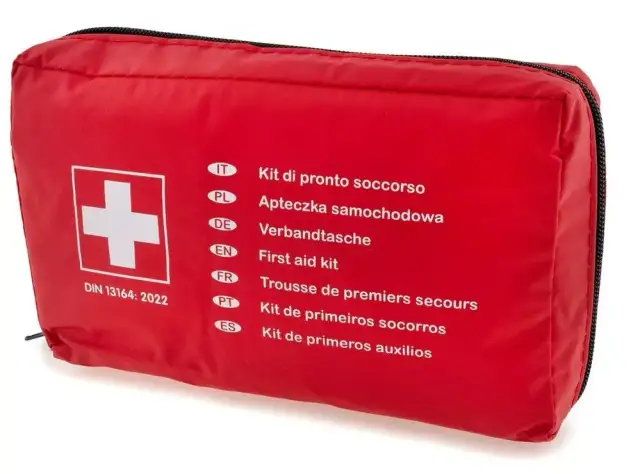 Apteczka za granicę: lista krajów, norma DIN 13164, mandaty