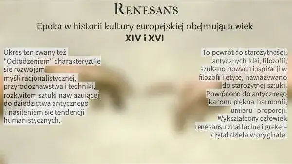 Mapa myśli renesans – kluczowe koncepcje i odkrycia tego okresu