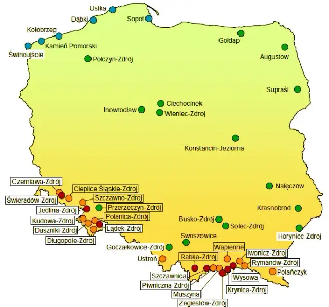 Iwonicz-Zdrój mapa sanatoria - znajdź najlepsze miejsca na zdrowie