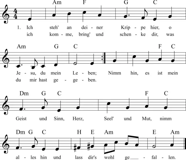 Ich steh an deiner Krippen hier: Bachs Vertonung & Text