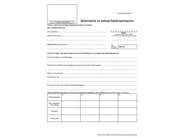 Skierowanie na rehabilitację NFZ: wzór, ważność, jak je zrealizować?