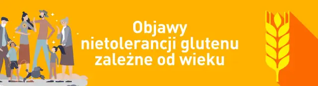Ilustracja przedstawia rodzinę w różnym wieku i kłos zboża na pomarańczowym tle.